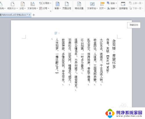 word文档字体竖向怎么设置 怎样在Word中设置文字竖向显示