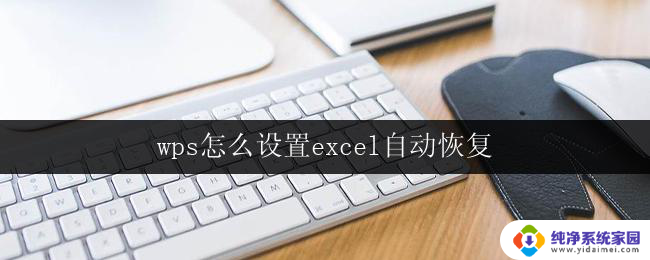 wps怎么设置excel自动恢复 wps怎么设置excel自动恢复功能