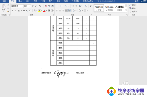 文档里如何手写签名 Word文件如何添加手写签名