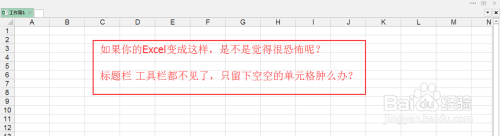 表格任务栏隐藏了怎么还原 恢复被隐藏的Excel菜单栏工具栏方法