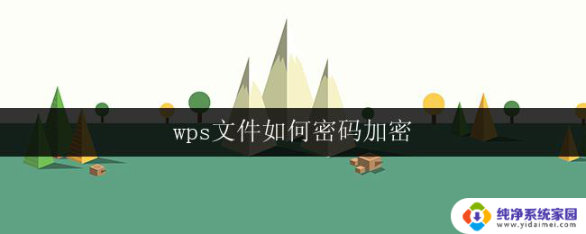 wps文件如何密码加密 wps文件密码加密方法