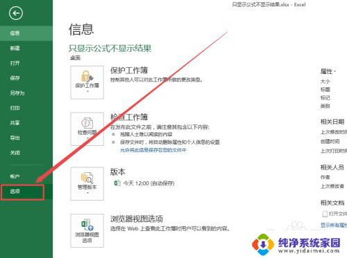 excel表格中输入公式不显示结果 怎样在Excel中只显示公式而不显示计算结果