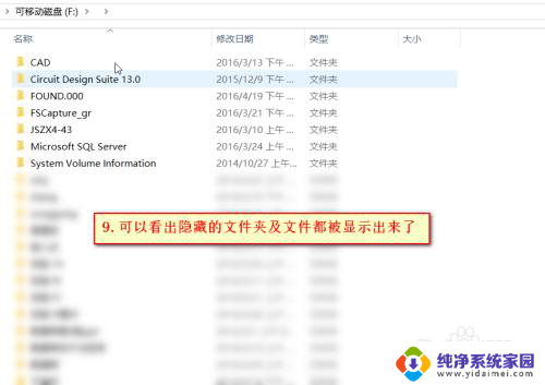 u盘文件隐藏怎么显示 U盘隐藏文件在Win 10系统中如何显示