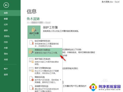 excel表怎么设置密码打开 Excel如何设置打开密码保护