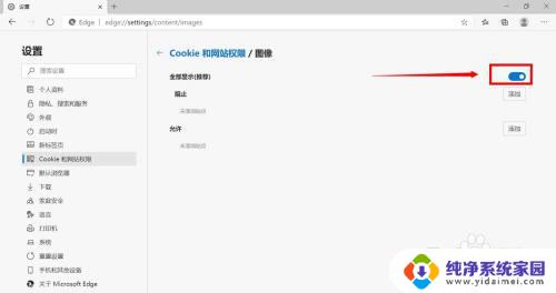 edge浏览器加载不出图片 如何在Microsoft Edge中设置网站图片权限