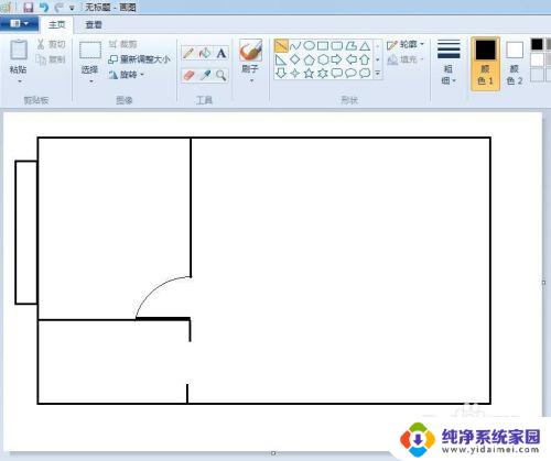 电脑如何制作平面图 电脑自带画图工具绘制平面图的教程