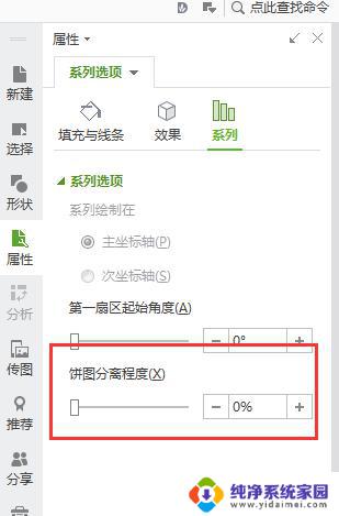 wps饼图分散程度在哪里设置 wps饼图分散程度设置方法