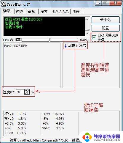 散热器风扇转速怎么调 SpeedFan如何控制CPU风扇转速