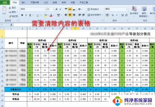 如何一键清除excel表格内的内容 如何快速清除Excel表格中的数据