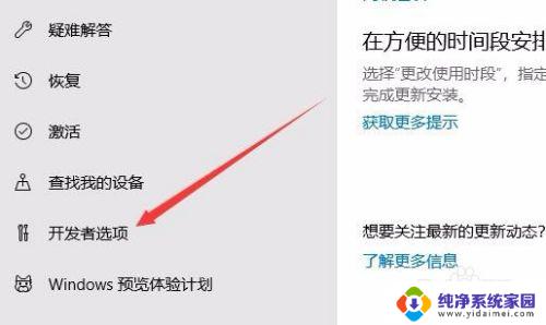 电脑开发者模式怎么打开 Win10开发者选项打开方法