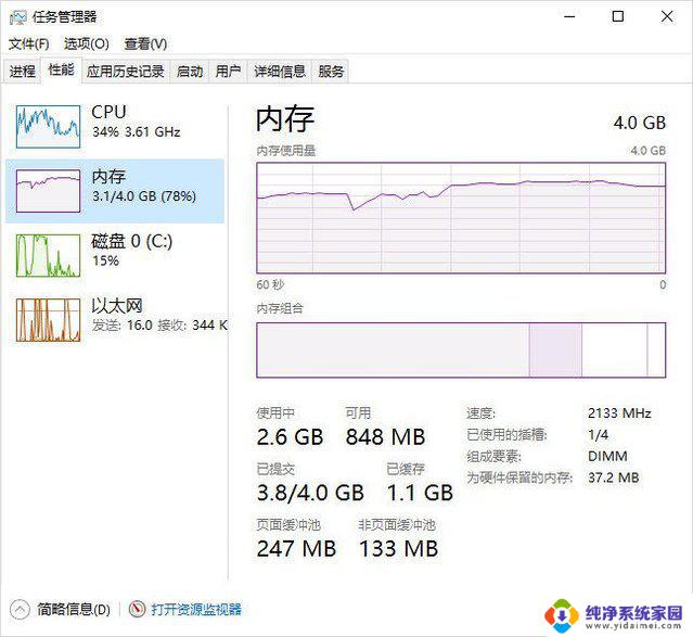 家用电脑4g内存够不够用 4G内存Win10系统运行慢