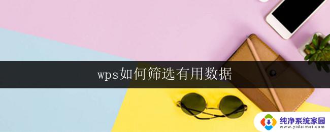 wps如何筛选有用数据 wps如何筛选有用数据的方法