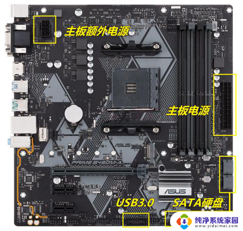 asus主板接线图 华硕b450m主板接线图详解