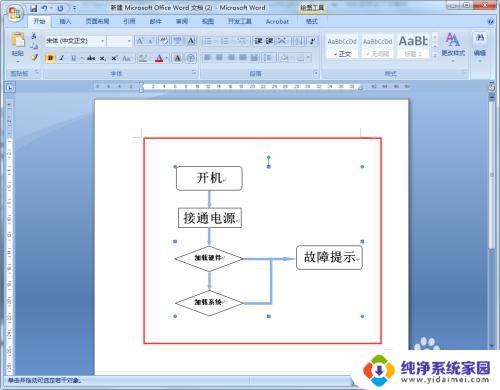 word里的流程图怎么复制粘贴 如何将一个WORD文档中绘制的流程图复制到另一个WORD文档中