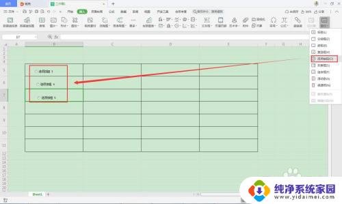 wps选项按钮怎么用 在 WPS Office 表格中怎样创建选项按钮