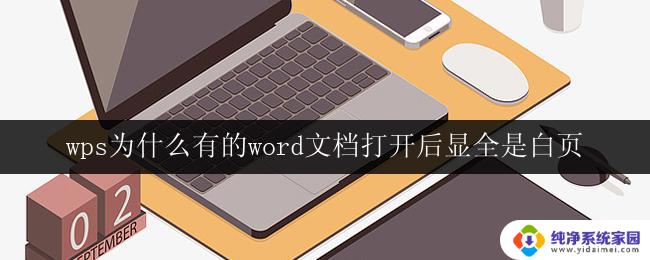 wps为什么有的word文档打开后显全是白页 wps word文档打开后只显示白页