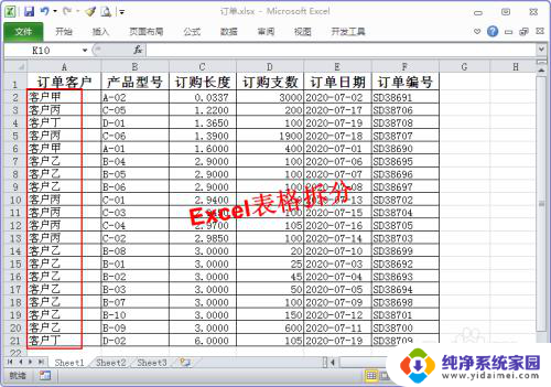 如何把excel表格拆分成多个表格 将Excel表格拆分成多个子表格