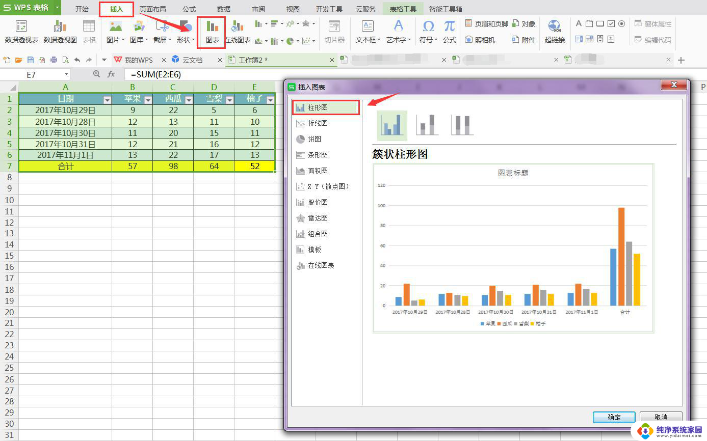 wps条形统计图怎样做 wps条形统计图怎么做