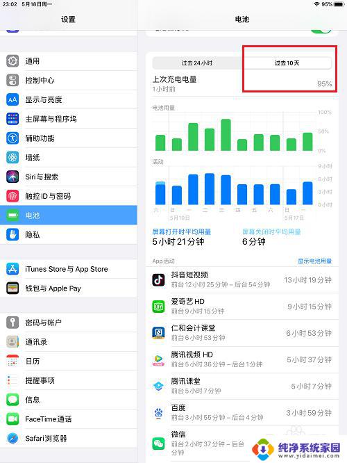 如何查看ipad使用时间 iPad怎么查看使用历史记录