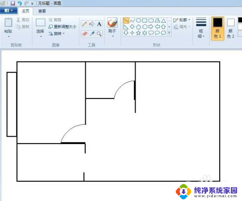 电脑平面图怎么画 电脑自带画图工具画平面图的方法