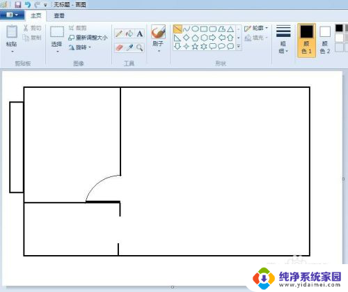 电脑平面图怎么画 电脑自带画图工具画平面图的方法