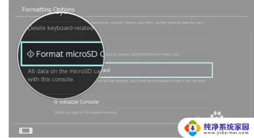 ns格式化sd卡 在Nintendo Switch上格式化microSD卡步骤