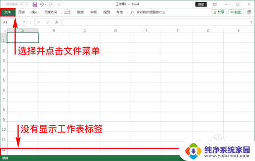 excel表格下面的工作表选项没了 Excel底部的工作表标签不见了怎么找回