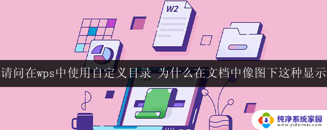 请问在wps中使用自定义目录 为什么在文档中像图下这种显示 在wps文档中添加图下显示效果