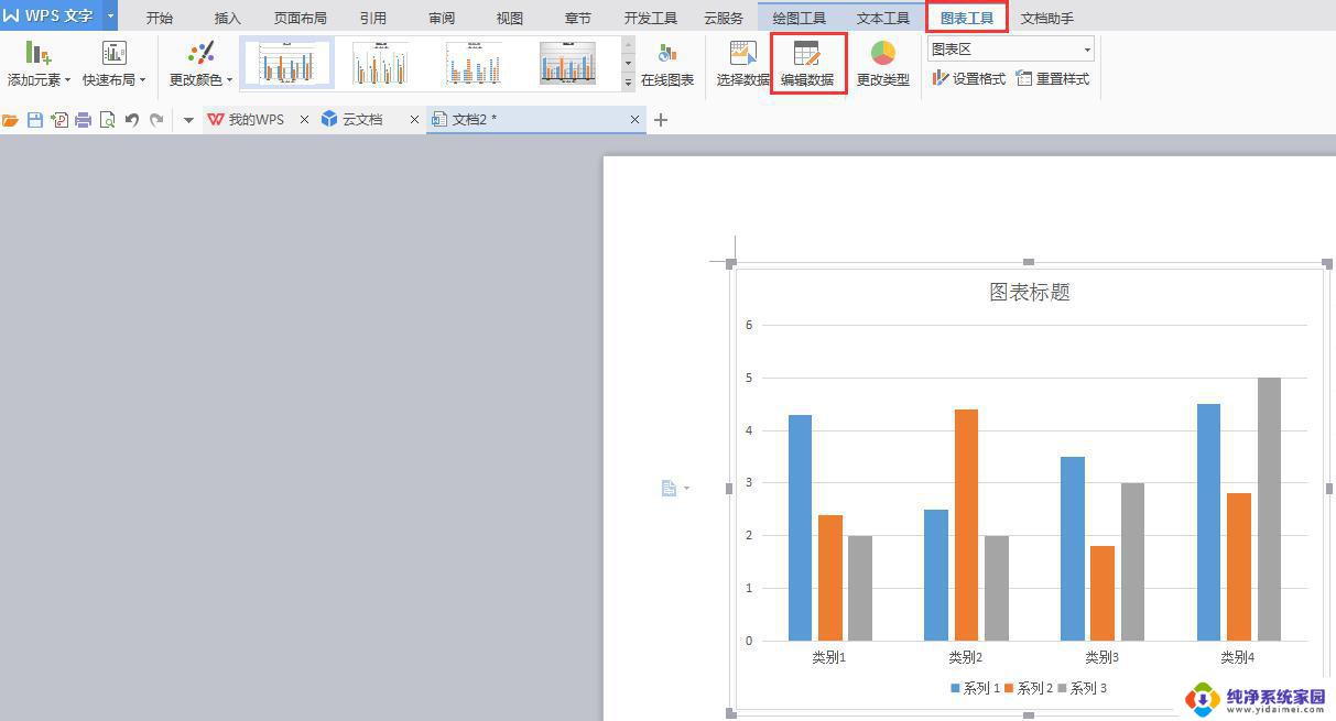 wps如何更改直方图中的数据 如何在wps中更改直方图数据