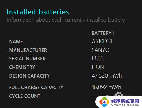 windows电池检测 Windows 10系统下如何检测笔记本电池健康状态