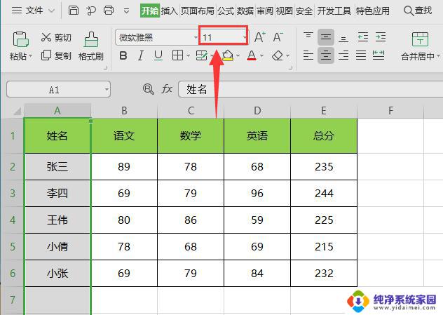 怎样在wps表格中将整个表格的字体一次性修改为10号