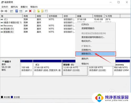 win10硬盘删除卷 如何通过Win10删除磁盘分区和卷