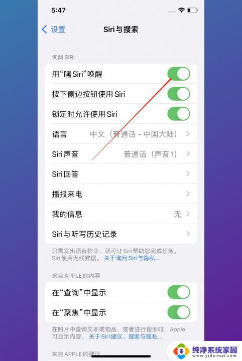 苹果语音助手怎么一喊就出来声音 怎样设置Siri一喊就出来