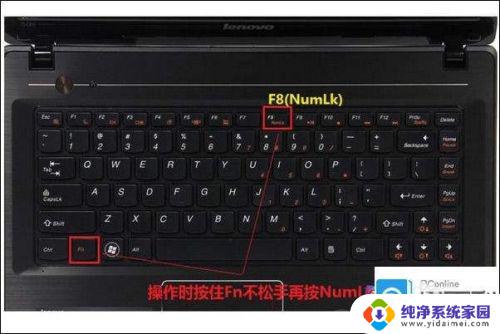 联想笔记本电脑数字键盘怎么切换 联想笔记本数字键盘切换方法