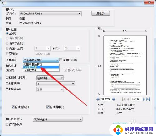 pdf怎么打印其中一页 如何在打印PDF文档时设置只打印指定页码