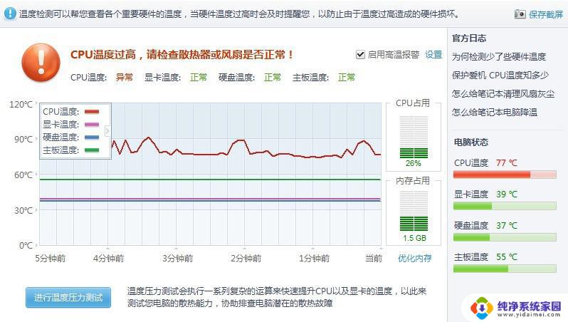 笔记本cpu温度过高是什么原因造成的 笔记本CPU温度高的原因有哪些