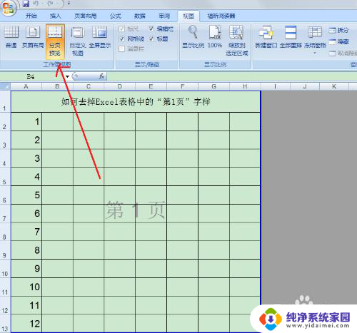 excel表格显示第一页怎么取消呢 Excel表格中去掉页眉页脚第1页的操作方法